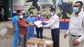 नेमकिपाद्धारा लुम्बिनी प्रादेशिक र भीम अस्पताललाई एन ९५ मास्क बितरण