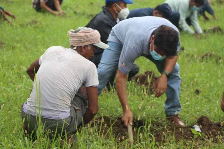 रुद्रपुर सामुदायिक बनले गर्यो १ हजार बृक्षारोपण