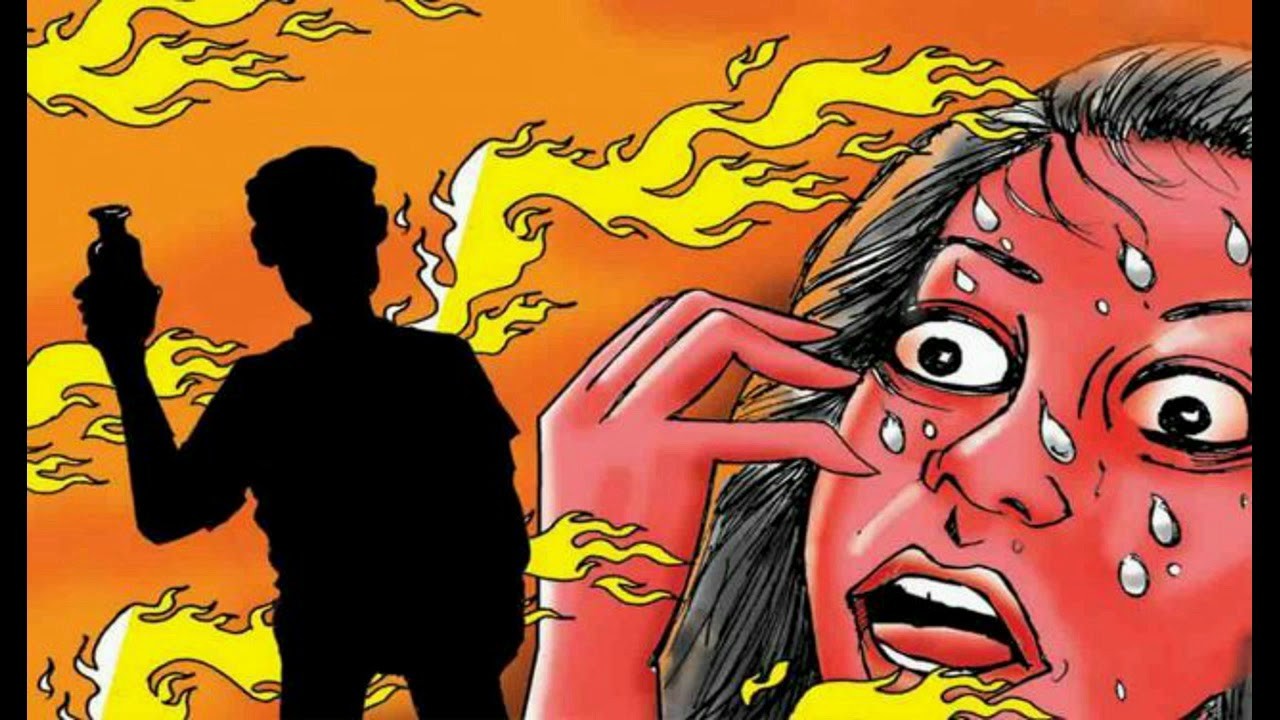 बुबाले एसिड छ्याप्दा छोराछोरी घाइते