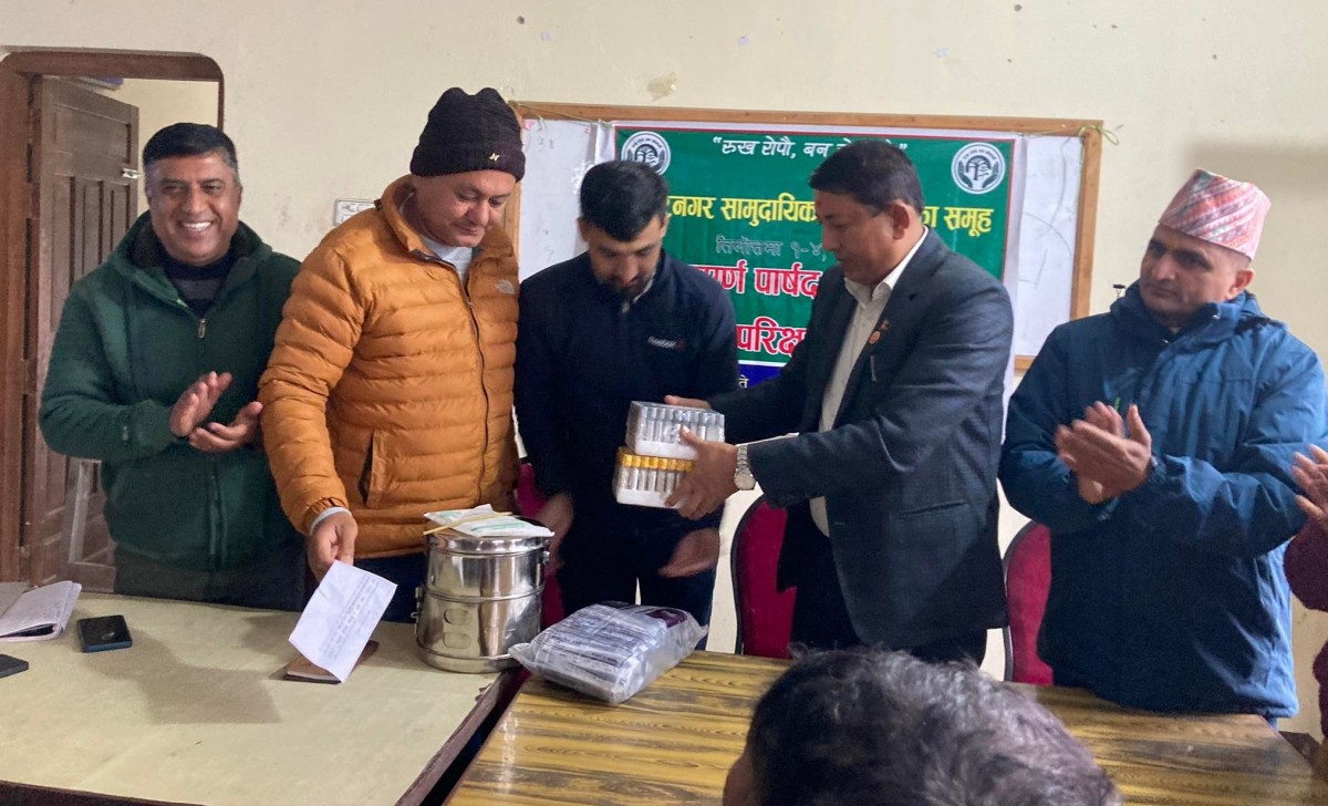 शंकरनगर सामूदायिक वनमा ब्लड सुगर र कोलेस्ट्रोलको निःशुल्क परीक्षण