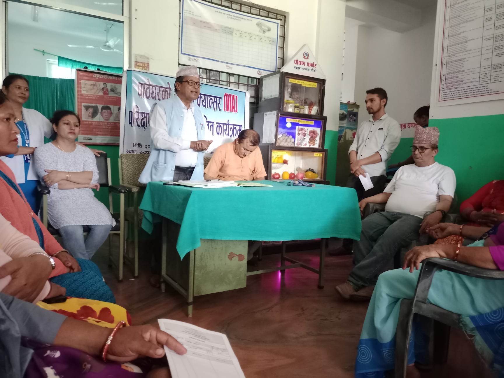 कञ्चनमा महिलाहरुमा पाठेघरको मुखको क्यान्सर र पाठेघर खस्ने रोगको परिक्षण