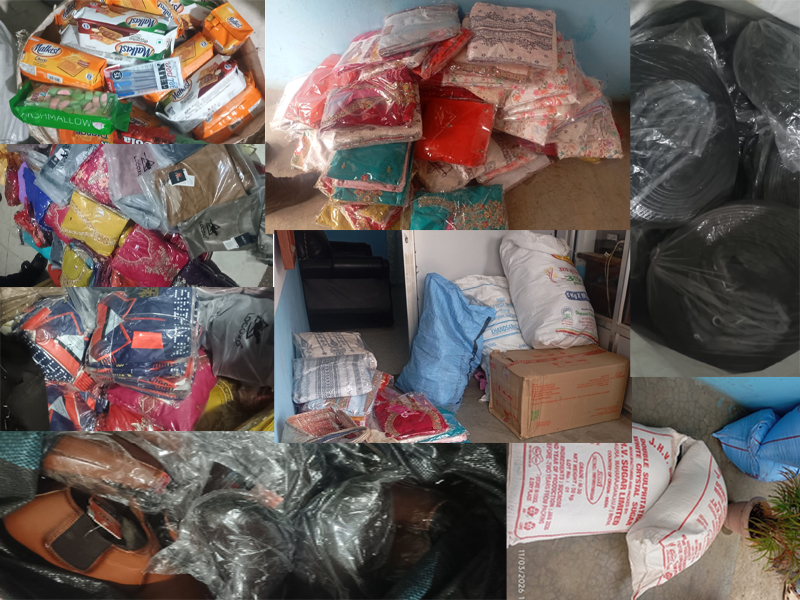 रुपन्देही प्रहरीद्वारा करिब ४ लाख ५५ हजार रुपैया भन्दा बढीको अवैध सामान बरामद