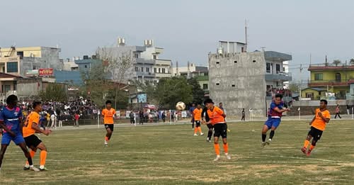 नवलपुरको अभिषेक चर्च सुनगाभा सैनामैना गोल्डकपको सेमीफाइनलमा प्रवेश
