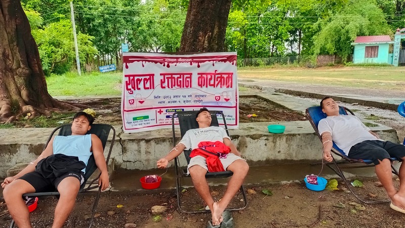 कञ्चनको कुचेरामा खुल्ला रक्तदान कार्यक्रम सम्पन्न, २३ जना रक्तदाताहरुद्वारा रक्तदान