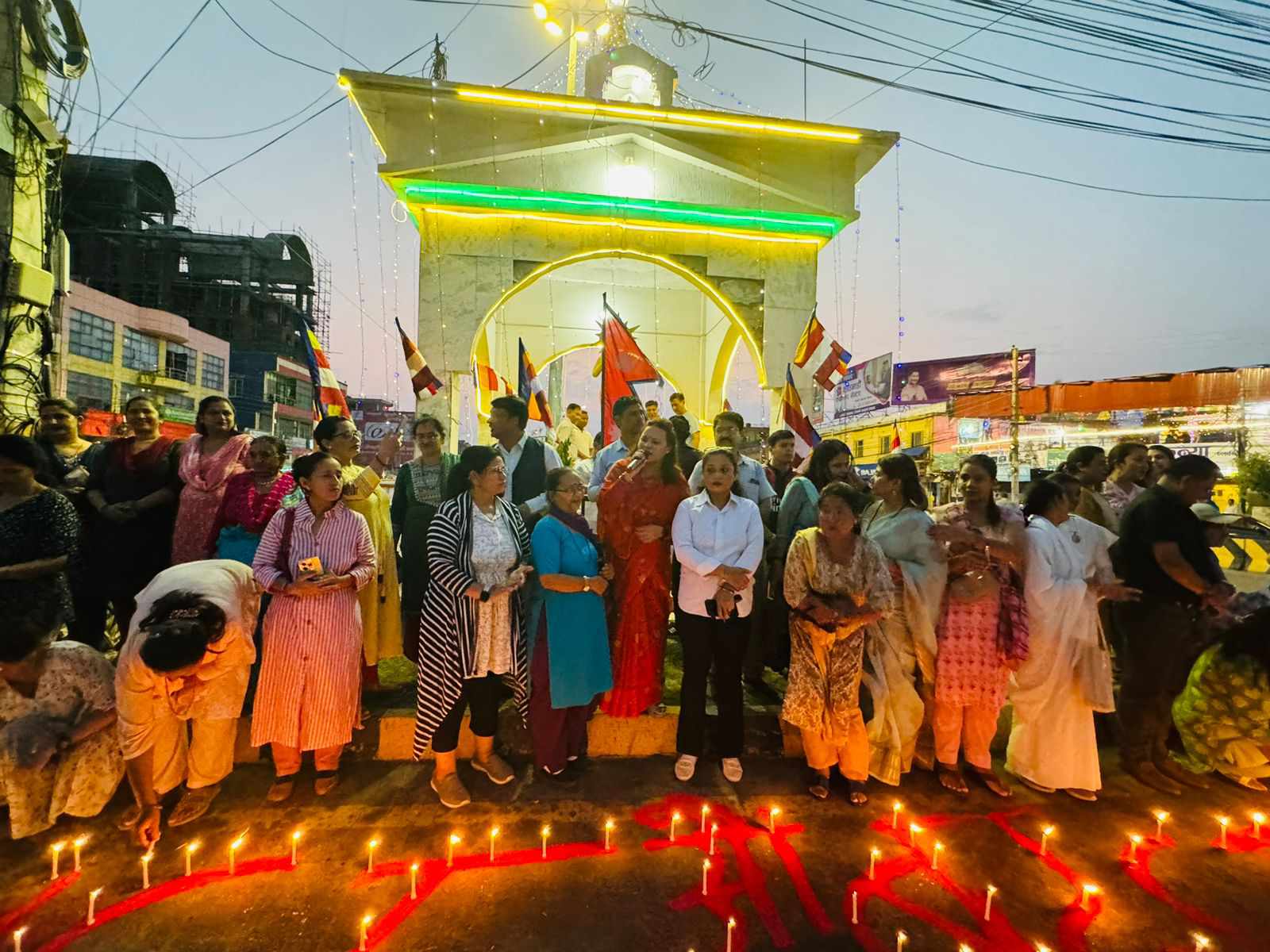 २५६८ औं बुद्धजयन्तीको पूर्व संध्यामा भैरहवामा दीप प्रज्वलन