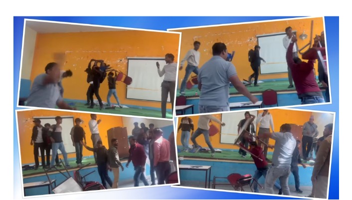 एमाले समर्थित अनेरास्ववियूले बाजागाजा सहित क्याम्पस प्रबेश गरेपछि ५ विद्यार्थी संगठन गरे क्याम्पसमा तोडफोड