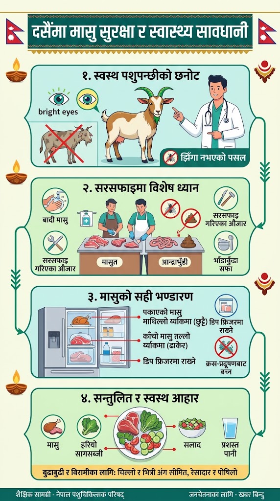 मासु खाँदा बिरामी नपर्न के गर्ने ?