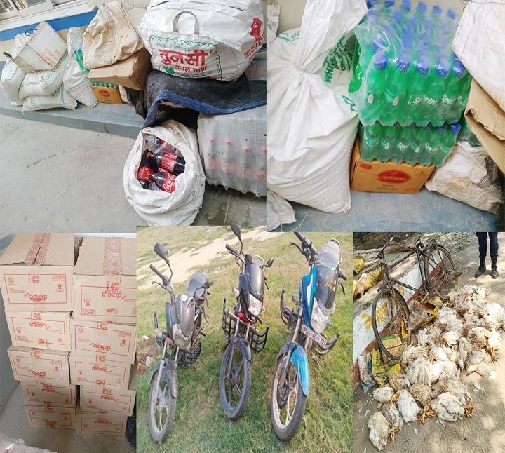 भन्सार छलीका बिभिन्न अबैध सामान प्रहरीको नियन्त्रणमा