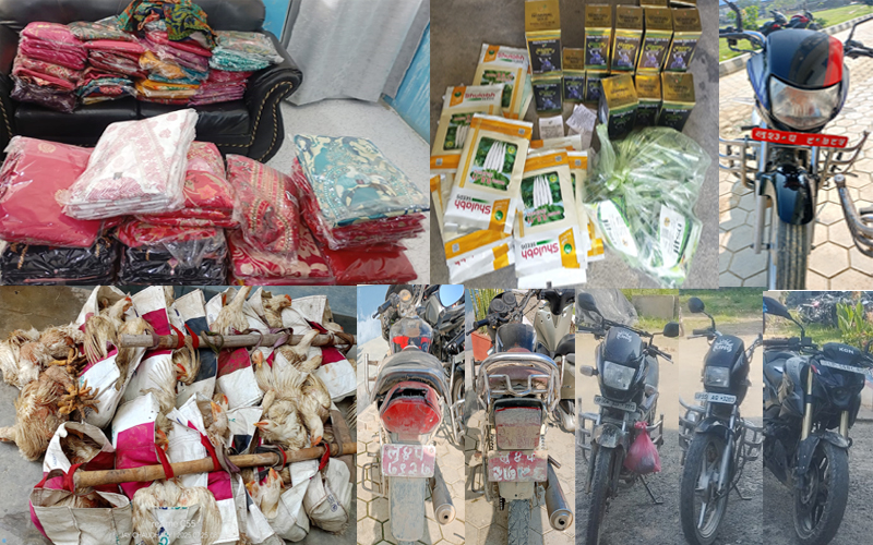 बिभिन्न अबैध सामान प्रहरीको नियन्त्रणमा