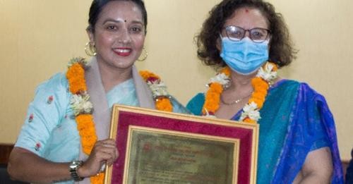 पत्रकार सञ्जु पौडेल सम्मानित