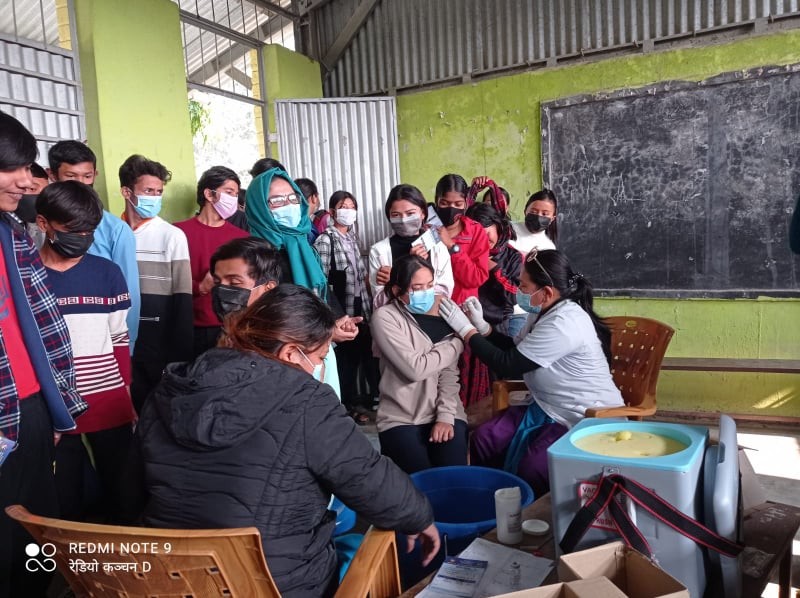कञ्चनमा ५७७३ जना बालबालिकाले लगाए कोरोना बिरुद्धको पहिलो खोप
