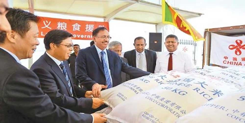 चीनद्वारा श्रीलङ्कालाई दुई हजार टन चामल सहयोग