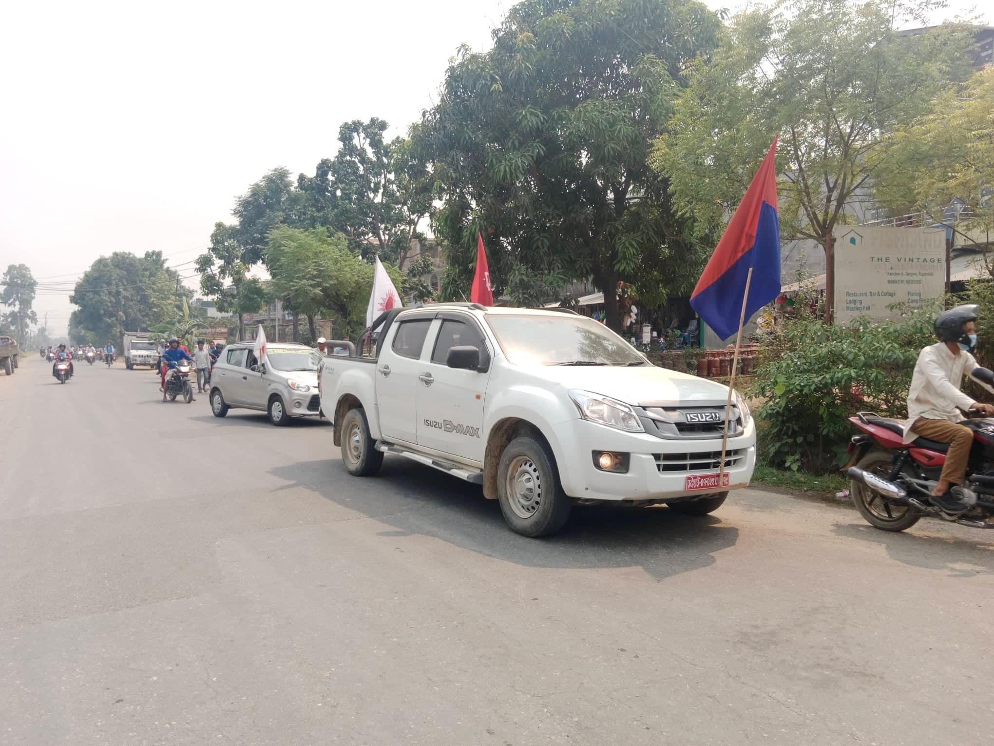 कञ्चनमा गठबन्धनको फितलो उपस्थिती, एमाले बाजागाजा सहित