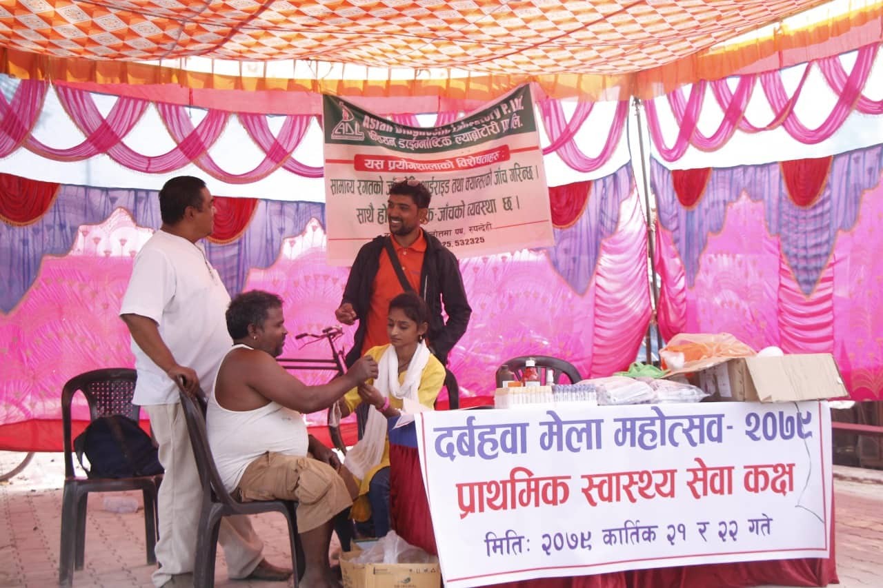 शुद्धोदनको दर्बहावा मेलामा निशुल्क स्वास्थ्य उपचार सेवा