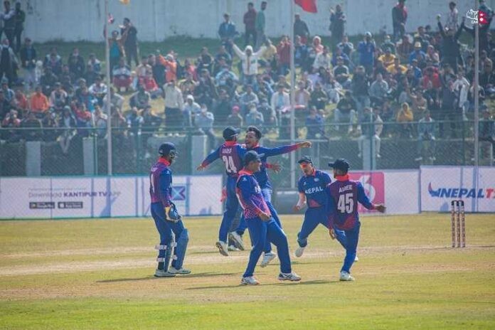 युएईलाई हराउदै नेपाल एक दिवसिय कृकेट श्रृंखलाको विजेता