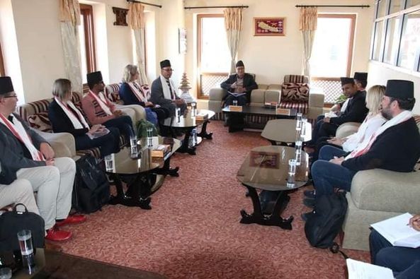 नर्वेका प्राध्यापकहरुको टोली भक्तपुरमा