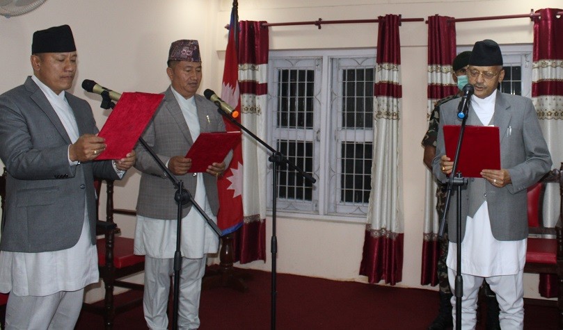 बाग्मती प्रदेशमा कांग्रेसका २ मन्त्रीद्धारा शपथ ग्रहण