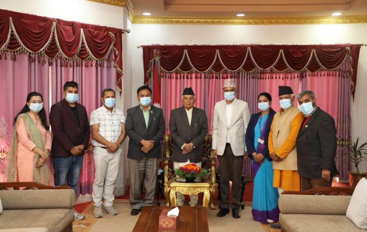 राष्ट्रपति पौडेल र बुटवल नगरप्रमुख पाण्डेयबीच भेटवार्ता