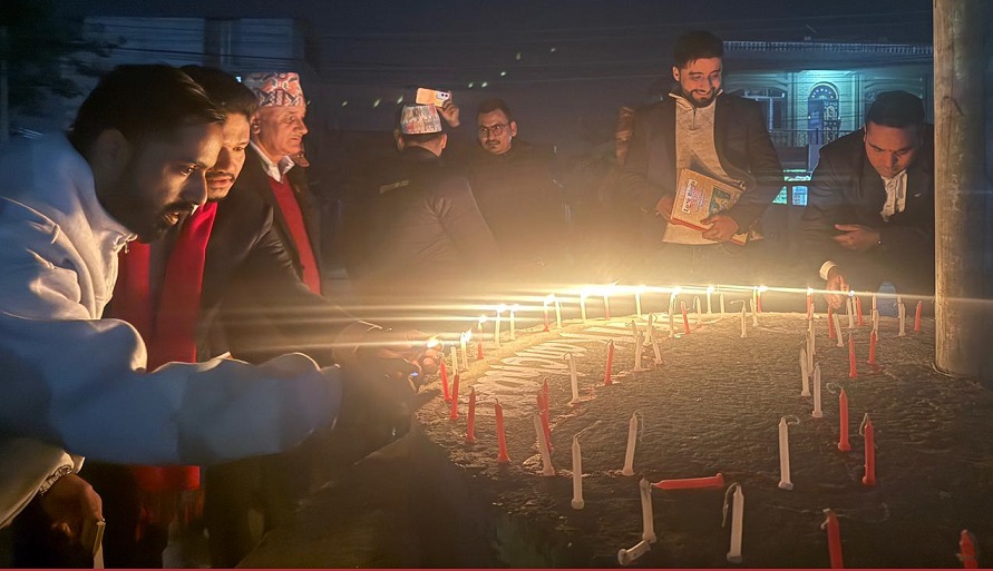 कञ्चनमा शहिदहरूको सम्झनामा दीप प्रज्वलन 