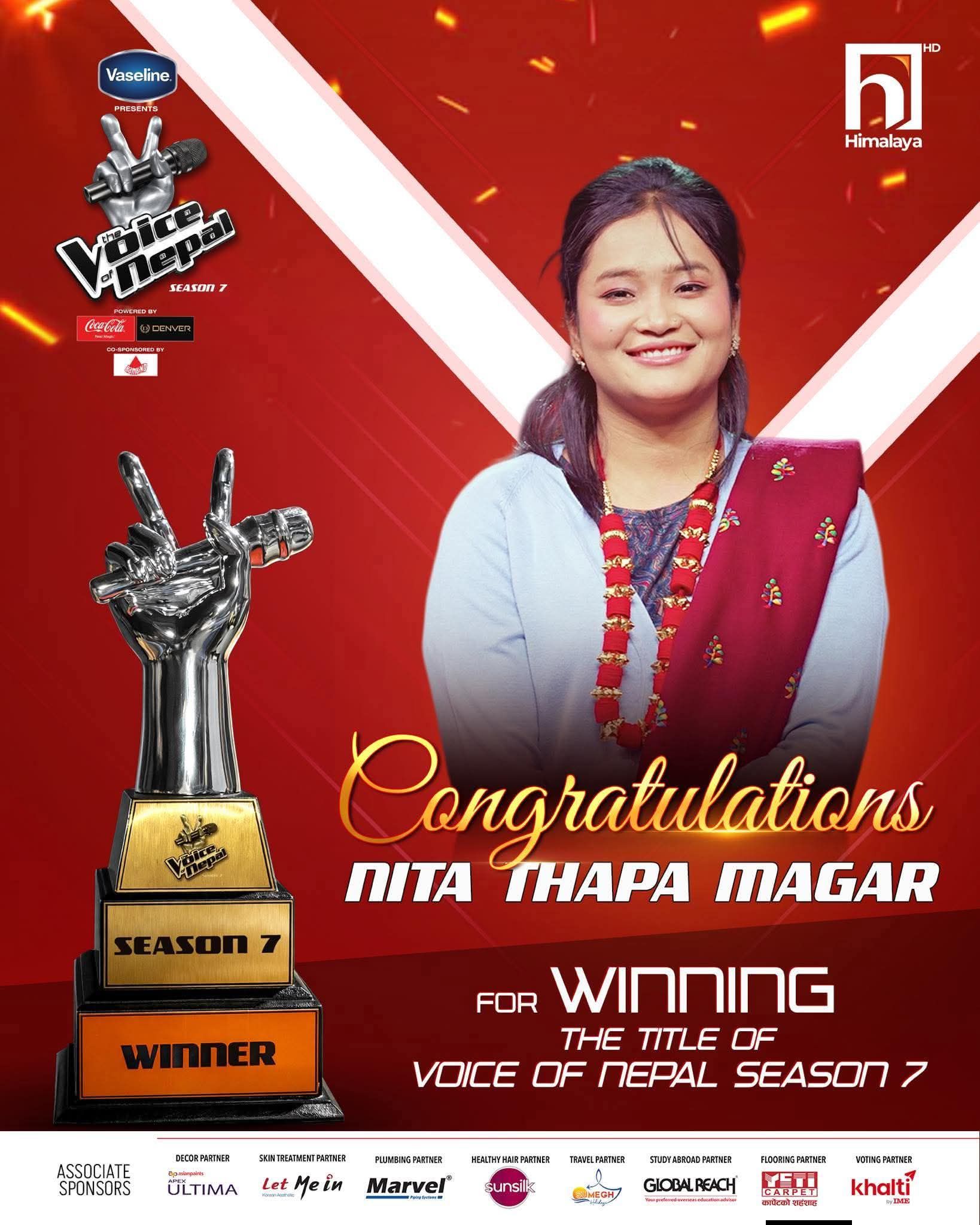 निताले उठाइन भ्वाइस अफ नेपाल सिजन ७ को उपाधी